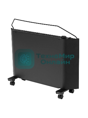 Конвектор электрический Denzel XCE-1500B черный, 1500 Вт, 20 м2, термостат