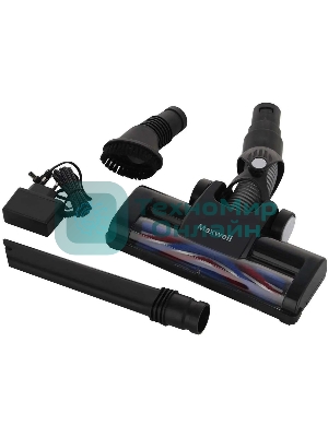 Пылесос вертикальный Maxwell MW-3246 белый/черный, питание от аккумулятора, 120 Вт, уборка сухая, пылесборник 0.4 л, работа от АКБ max 35 мин