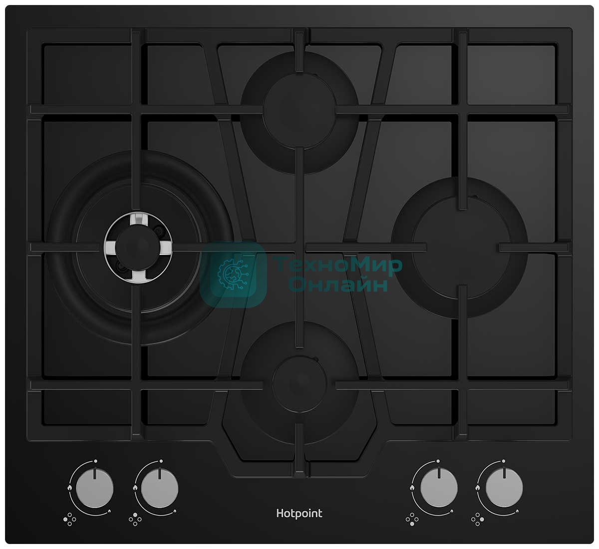 Газовая варочная поверхность Hotpoint HG 62FD/BK черный
