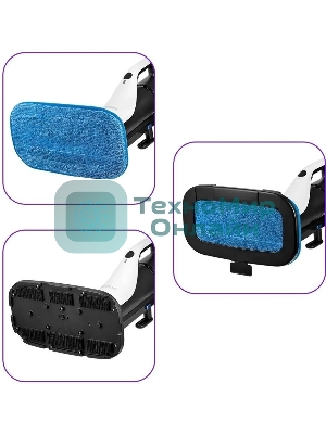 Швабра паровая Kitfort КТ-1066 1500Вт черный/белый