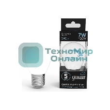 Лампа светодиодная Gauss Led Globe-dim E27 7Вт 4100К диммируемая