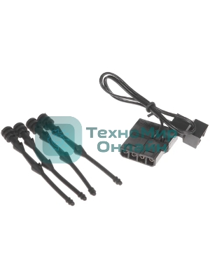 Вентилятор для корпуса Gembird 80x80x25, гидрод., тихий, 3 pin/4pin Molex, провод 30 см