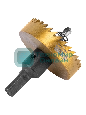 Коронка по металлу Denzel HSS, 55 мм, нитридтитановое покрытие