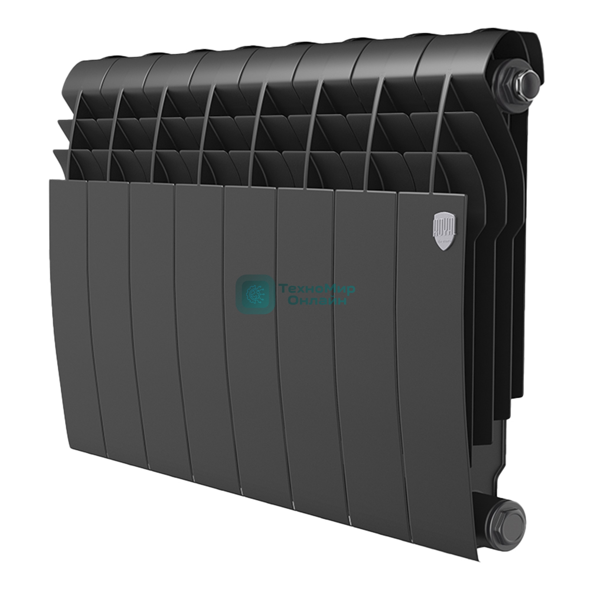 Радиатор биметаллический Royal Thermo BILINER B 350 черный - 8 секц.