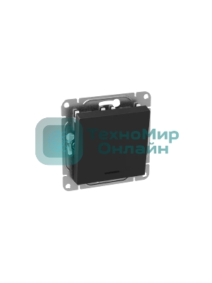 Механизм выключателя EKF UP1-SWB-14 одноклавишный, с подсветкой, черный Эпика