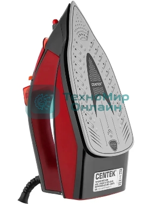 Утюг Centek CT-2355 красный, 2500 Вт, 45 г/мин, 160 г/мин, 270 мл
