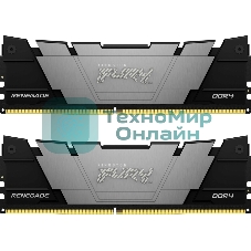 Оперативная память Kingston Fury Renegade, DDR4, 16GB (2x8GB), 3200MHz, CL16, DIMM, с радиатором, серый/черный
