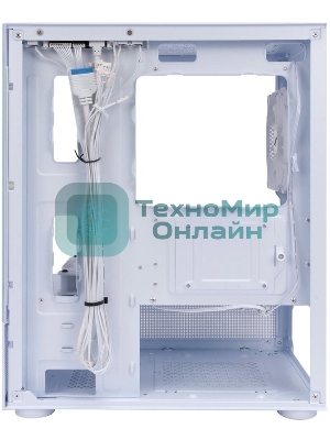 Компьютерный корпус 1STPLAYER MIKU Mi2-A белый, mATX, 3x120мм LED fans