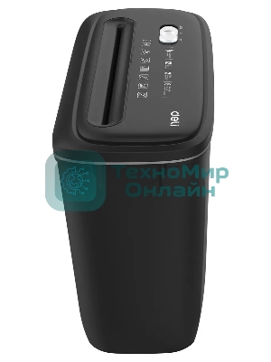 Шредер Deli E9945 черный (секр.P-4) фрагменты 6лист. 12лтр. скобы пл.карты