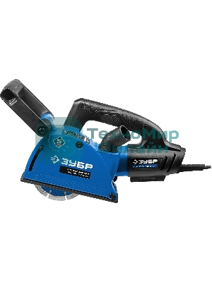 Штроборез ЗУБР ЗШ-П30-1400 ПСТКглуб. 30 мм, 125 мм, подключ. пылесоса, плавн пуск, 1400 Вт, кейс