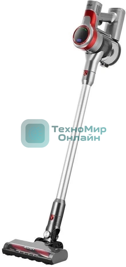 Пылесос ручной Kitfort КТ-5282, 200Вт, серый/красный