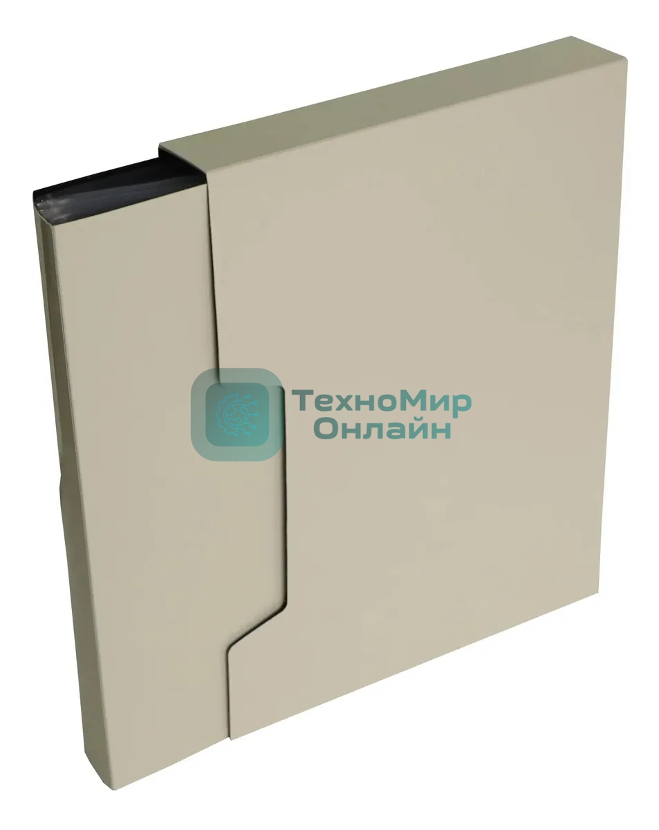 Папка с 100 прозрачными вкладками Бюрократ DeLuxe DLVBOX100MILK A4, пластик, 0.7мм, молочный в коробе