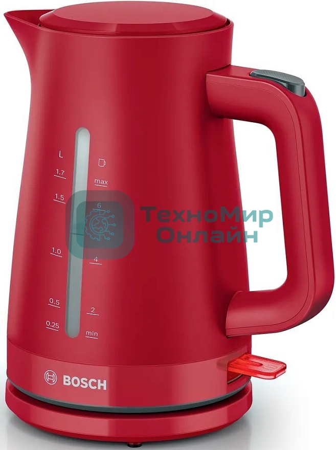 Чайник электрический Bosch TWK3M124 1.7 л, темно-красный