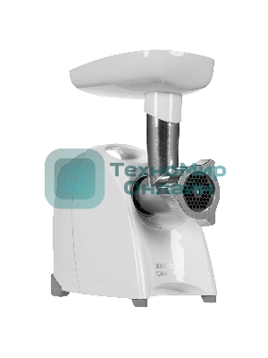Мясорубка электрическая Аксион М641.04 белый, 2000 Вт, 3.0 кг/мин, реверс, защита от перегрузки, насадки - 6