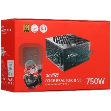 Блок питания ADATA COREREACTORIIVE750G-BKCEU, 750Вт, 80 PLUS Gold, 120мм, модульный, черный