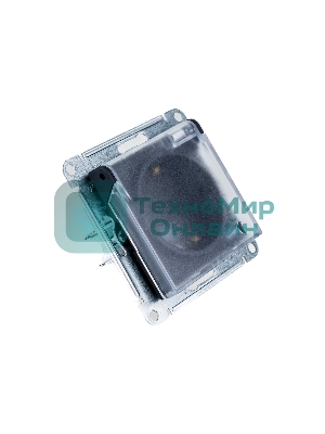 Механизм розетки 1-м СП AtlasDesign Aqua 16А IP44 с заземл. защ. шторки с прозрачной крышкой карбон SchE ATN441046
