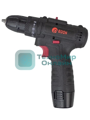 Дрель-шуруповерт Edon AD-1201, 12 В, 1,5 Ач, 30 Нм, щеточный