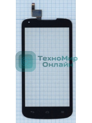 Сенсорное стекло (тачскрин) для Huawei Ascend Y520 (D2Y520-U22), черное