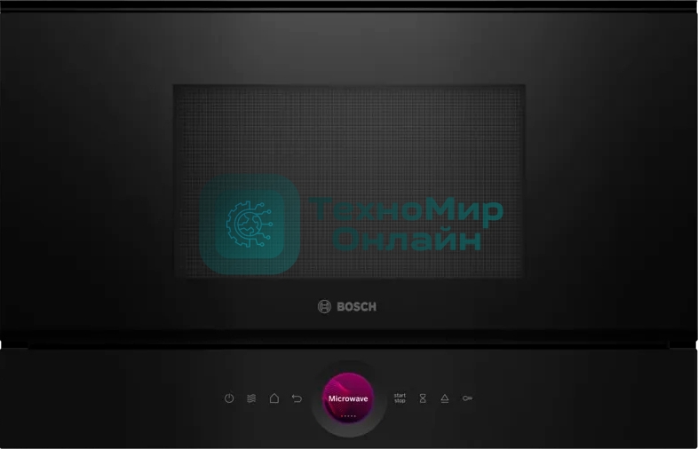 Встраиваемая микроволновая печь Bosch BFR7221B1 900Вт, 5 режимов, инвертер, 21 л, черный, петли справа