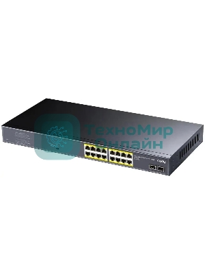 Коммутатор Cudy GS1020PS2 (L2) 16x1 Гбит/с 2SFP 16PoE+ 200W неуправляемый