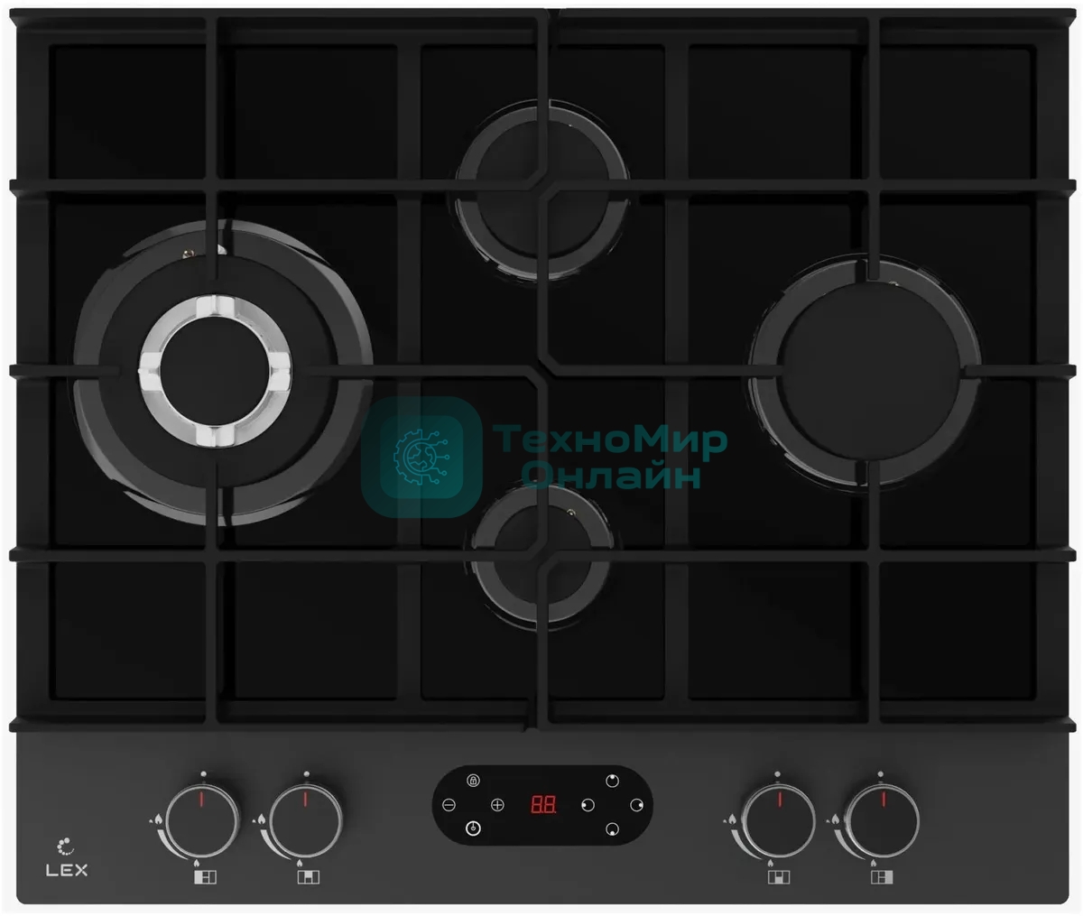 Газовая варочная поверхность LEX GVG 644T MBBL независимая, черный