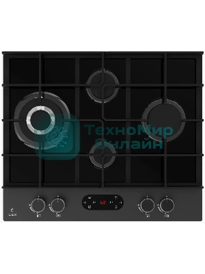 Газовая варочная поверхность LEX GVG 644T MBBL независимая, черный