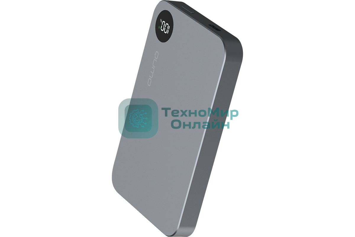 Портативный аккумулятор QUMO Future Magnetic PowerAid 5000mAh W15 темно-серый FMPA-5C-S1