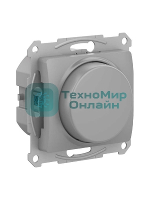 Светорегулятор (диммер) SE Glossa Алюминий повор-нажим, LED, RC, 400 Вт, мех.