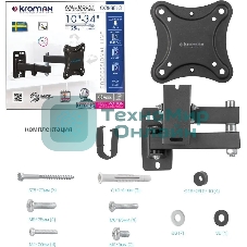 Кронштейн для телевизора Kromax CORBEL-3 черный, 10