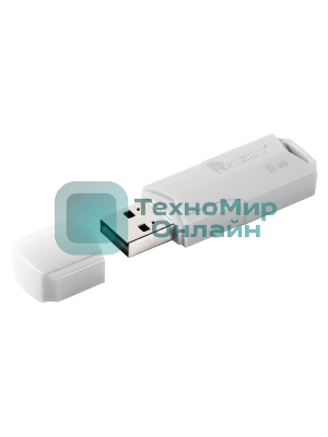 Флешка USB SmartBuy CLUE white (SB8GbCLU-W), 8Gb, USB 2.0, R/W 30/15, белый