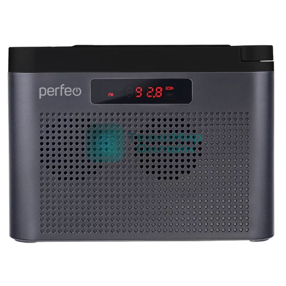Радиоприемник цифровой PERFEO ТАЙГА FM+ 66-108МГц/ MP3/ встроенный аккум,USB/ серый (I70GR) PF_C4941