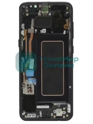 Дисплея для Samsung Galaxy S22 Ultra SM-S908B в сборе с тачскрином ServicePack, черный (GH82-27488A)
