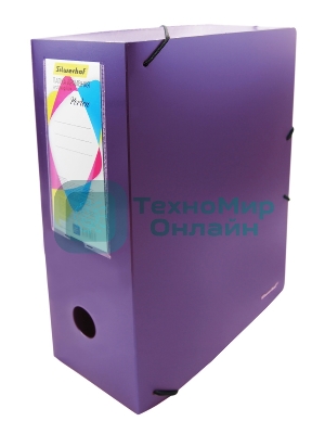 Папка архивная на резинке Silwerhof Perlen 311915-73 полипропилен 1мм, корешок 100мм, A4 сиреневый металлик