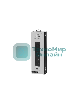 Удлинитель с USB зарядкой HARPER UCH-315 черный