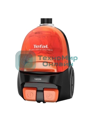 Пылесос Tefal MICRO SPACE CYCLONIC TW3235EA оранжевый/черный, 350/1600 Вт, уборка сухая, пылесборник контейнер 1 л