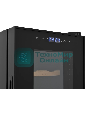 Винный шкаф ZÜGEL ZTWF181DB черный, 49 л, 2 отсека, 18 бут.