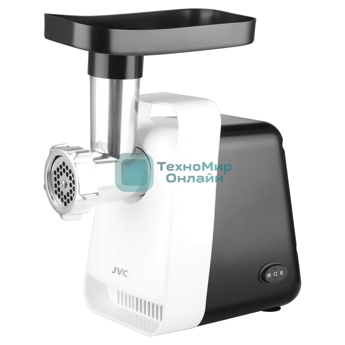 Мясорубка электрическая JVC JK-MG123 белый, 2000 Вт, 2.0 кг/мин, реверс, защита от перегрузки, насадки - 4