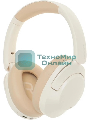 Беспроводные/проводные наушники Creative Zen Hybrid 2 бежевый, полноразмерные, Bluetooth + проводной, активное шумоподавление