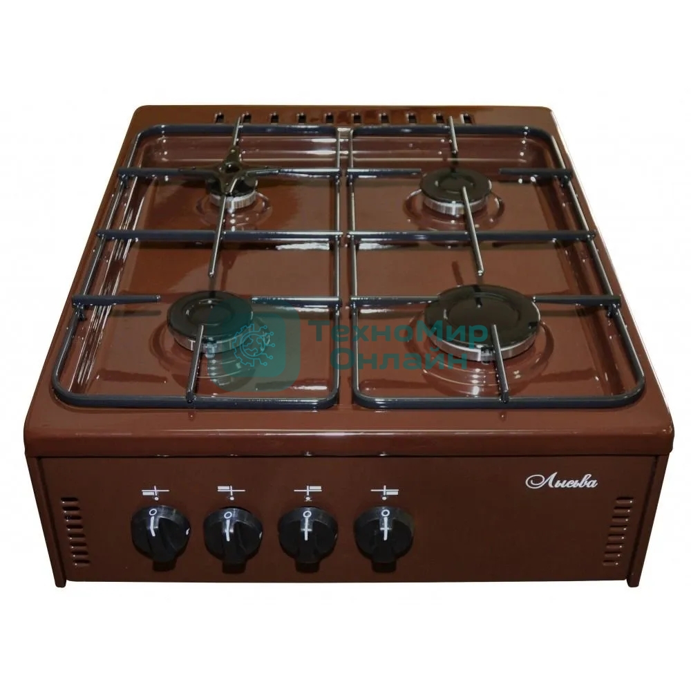 Плита настольная газовая ЛЫСЬВА ПГН 41М коричневый