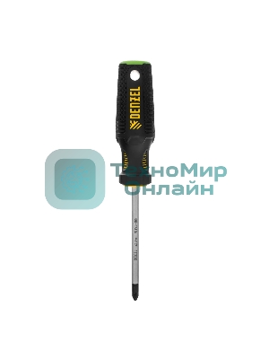 Отвертка Denzel PZ2x100 мм, S2, 3к рукоятка