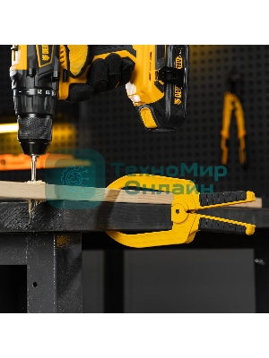 Струбцина Denzel клещеобразная, удлиненная 75 х 110 мм двухкомпонентные рукоятки