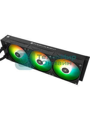 Водяное охлаждение для процессора Thermalright Grand Vision 360 (360mm, LED, Black, ARGB/Fans: 3x120mm, 80.45CFM, 29.4dBA, 2150RPM/Pump height 72.5mm, 6400RPM, Rad thickness 27mm/S: 1700, 1200, 1851, 115X, 2011, 2066, AM5, AM4)