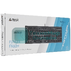 Клавиатура A4Tech Fstyler FX60H проводная, USB Type-A, серый
