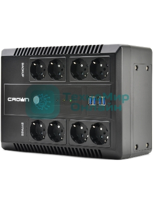 Источник бесперебойного питания CMUS-275 EURO SMART/850 ВА/480 Вт/8 х CEE 7 (евророзетка)