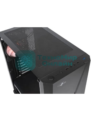 Компьютерный корпус ATX Eurocase A39 ARGb черный без БП закаленное стекло USB 3.0