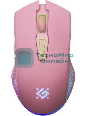 Мышь беспроводная Defender Pandora GM-502 розовый, 3200 dpi, радиоканал, USB, кнопки - 7