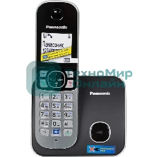 Телефон беспроводной (DECT) Panasonic KX-TG6811RUB черный Беспроводной DECT,40 мелодий,телефонный справочник 120 зап.