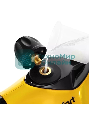 Пароочиститель ручной Kitfort КТ-9140-1 1050Вт черный/желтый