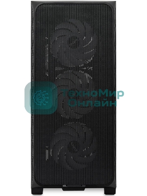Компьютерный корпус HSPD M521, Mesh Mid Tower, черный, slide TG, 0.45 SPCC, 4x120мм ARGb ATX, mATX, mITX 160/330/184мм 2x2.5
