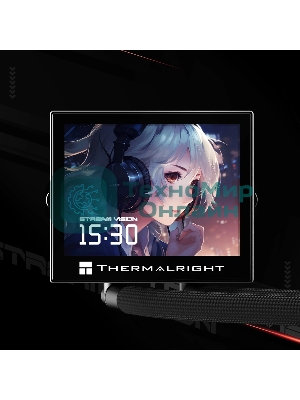 Система водяного охлаждения Thermalright Stream Vision 360 Soc-AM5/AM4/1200/1700/1851 черный 4-pin 28.1dB Al LCD Ret (S-VISION-360-BL)